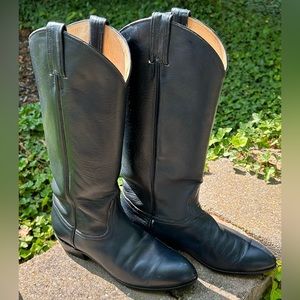 TONY LAMA Women’s Navy Blue Leather Trail Ranch Rodeo Cowboy Boots Sz 8.5 USA